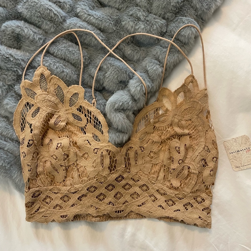Free People Adella Longline Bralette size medium NWT